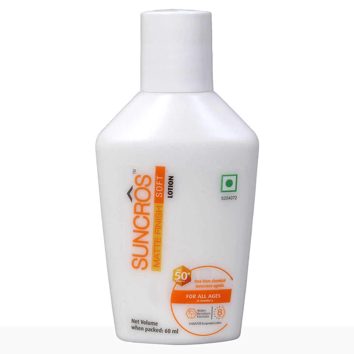Suncros Matte Finish Soft Lotion SPF 50+ PA+++, 60 ml, Pack of 1 Ointment Suncros Matte Finish Soft Lotion SPF 50+ PA+++, 60 ml, Pack of 1 Ointment