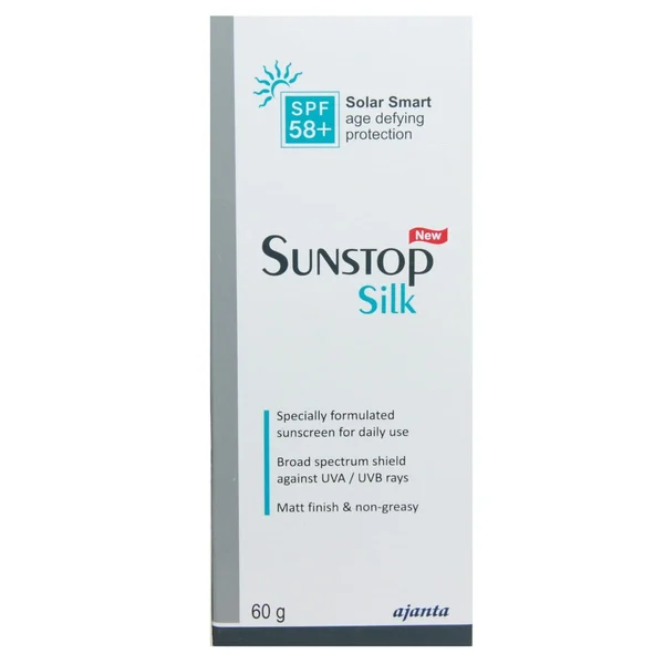 Sunstop Silk Spf 58+ Sunscreen Cream 60 gm, Pack of 1