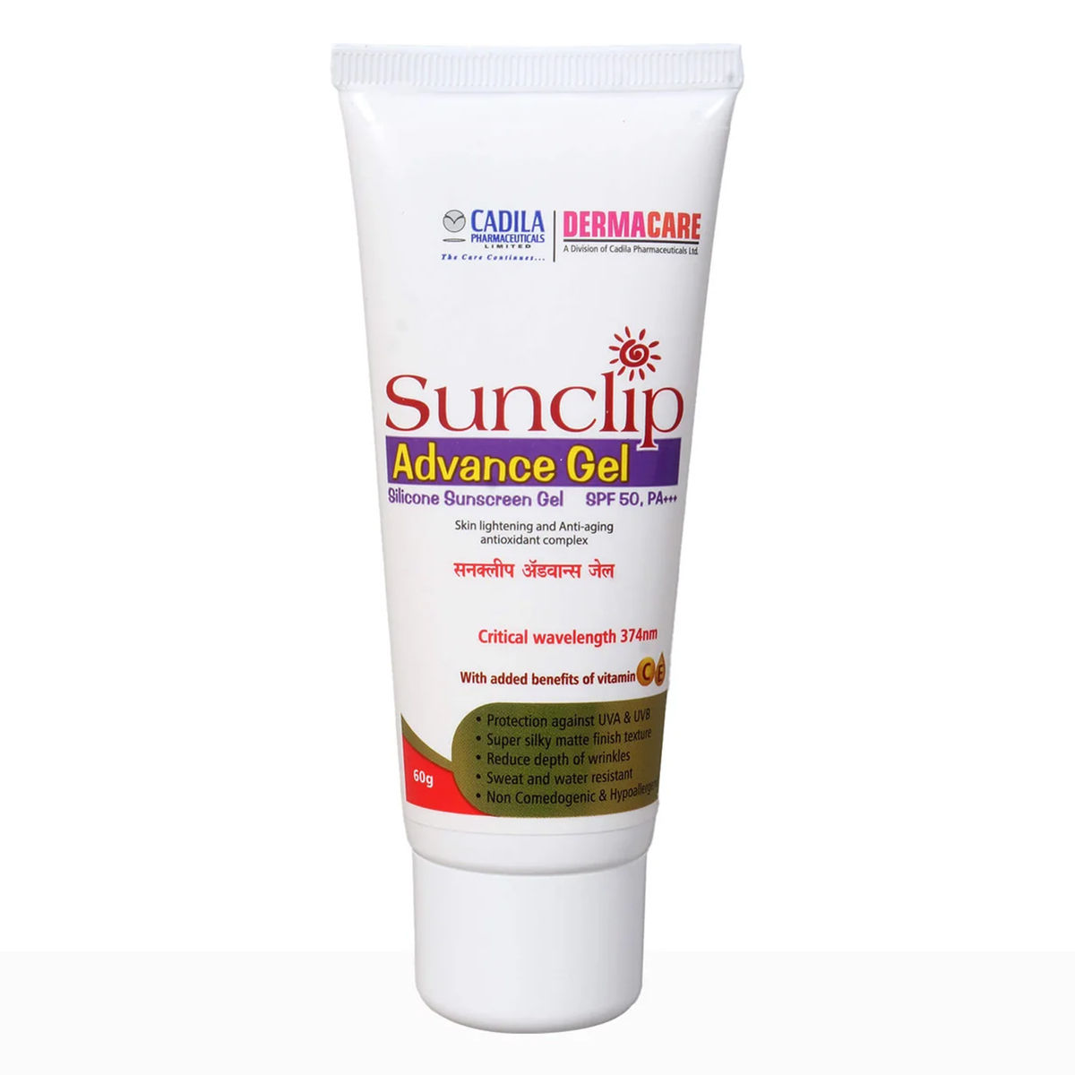 Buy Sunclip Advance Silicone Sunscreen SPF 50 PA+++ Gel 60 gm Online