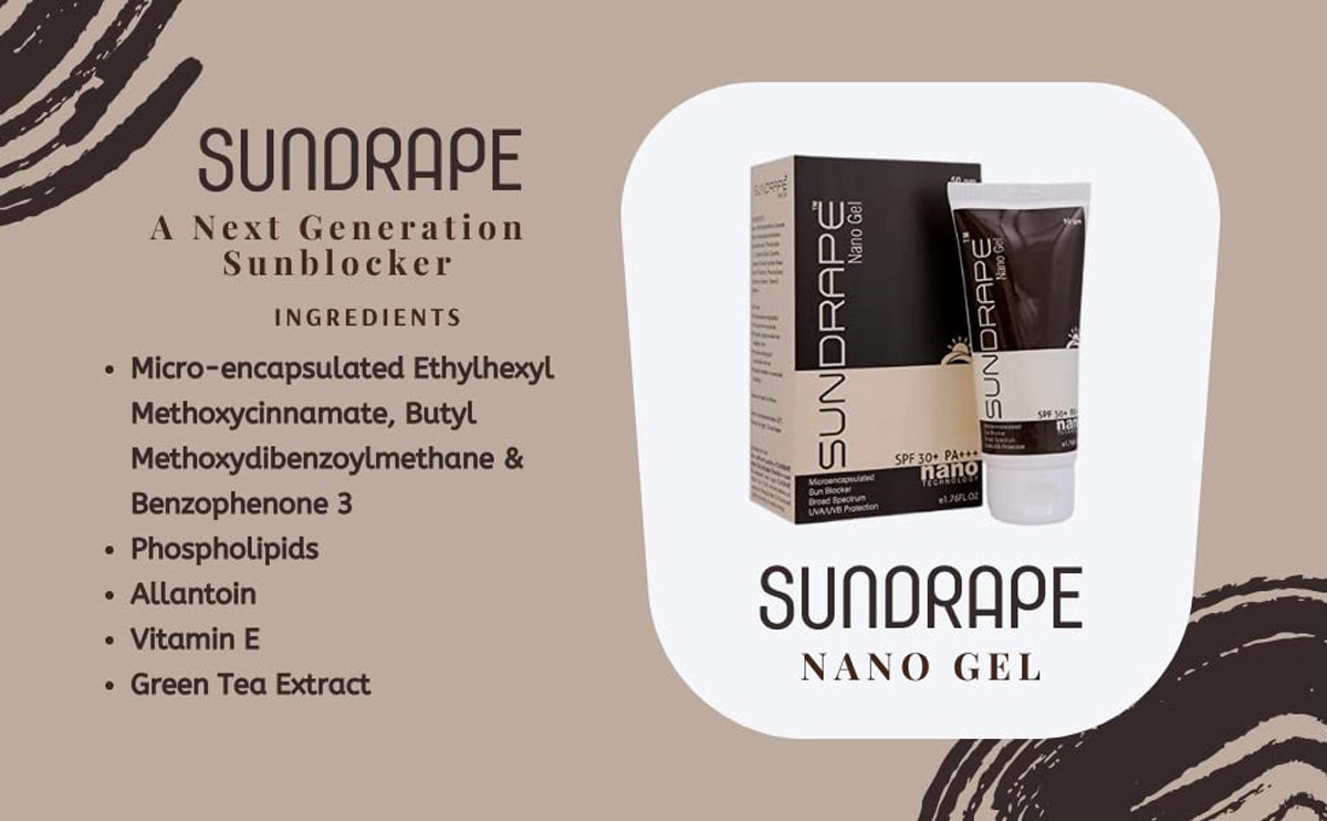 Sundrape SPF 30+ Pa+++ Nano Gel 50 gm, Pack of 1 Sundrape SPF 30+ Pa+++ Nano Gel 50 gm, Pack of 1
