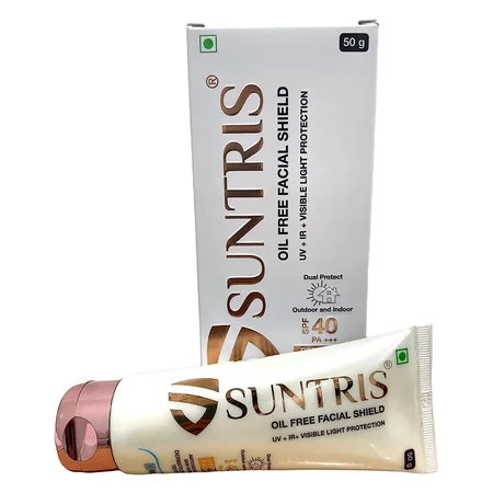 Suntris Oil Free Facial Shield SPF 40 PA+++ SunScreen, 50 gm
