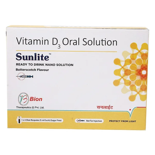 Sunlite Sugar Free Vitamin B3 Oral Solution, 4 x 5ml