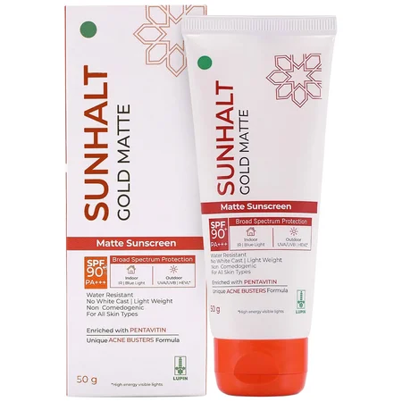 Sunhalt Gold Matte Spf90+ Sunscreen Gel 50 gm