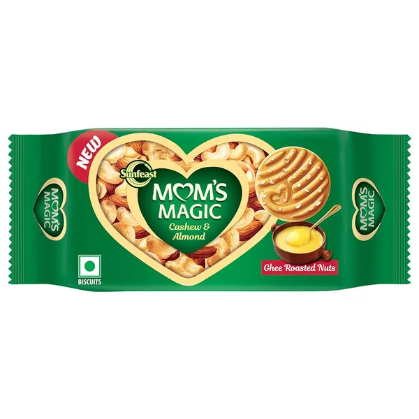 Sunfeast Mom’s Magic Cashew &amp; Almond Biscuits, 91 gm, Pack of 1