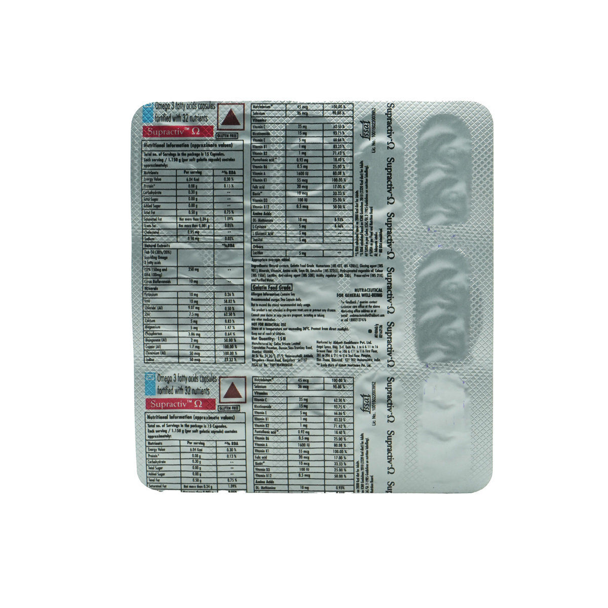 Supractiv Capsule 15's, Pack of 15 Supractiv Capsule 15's, Pack of 15