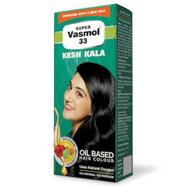 Super Vasmol 33 Kesh Kala Oil Based Hair Colour, 50 ml, Pack of 1