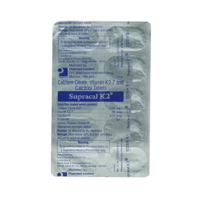 Supracal K2 Tablet, Pack of 10 TABLETS