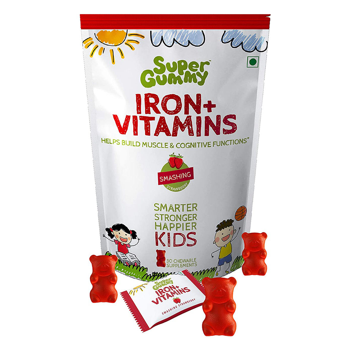 Buy Super Gummy Iron+ Vitamins Gummies, 102 gm Online