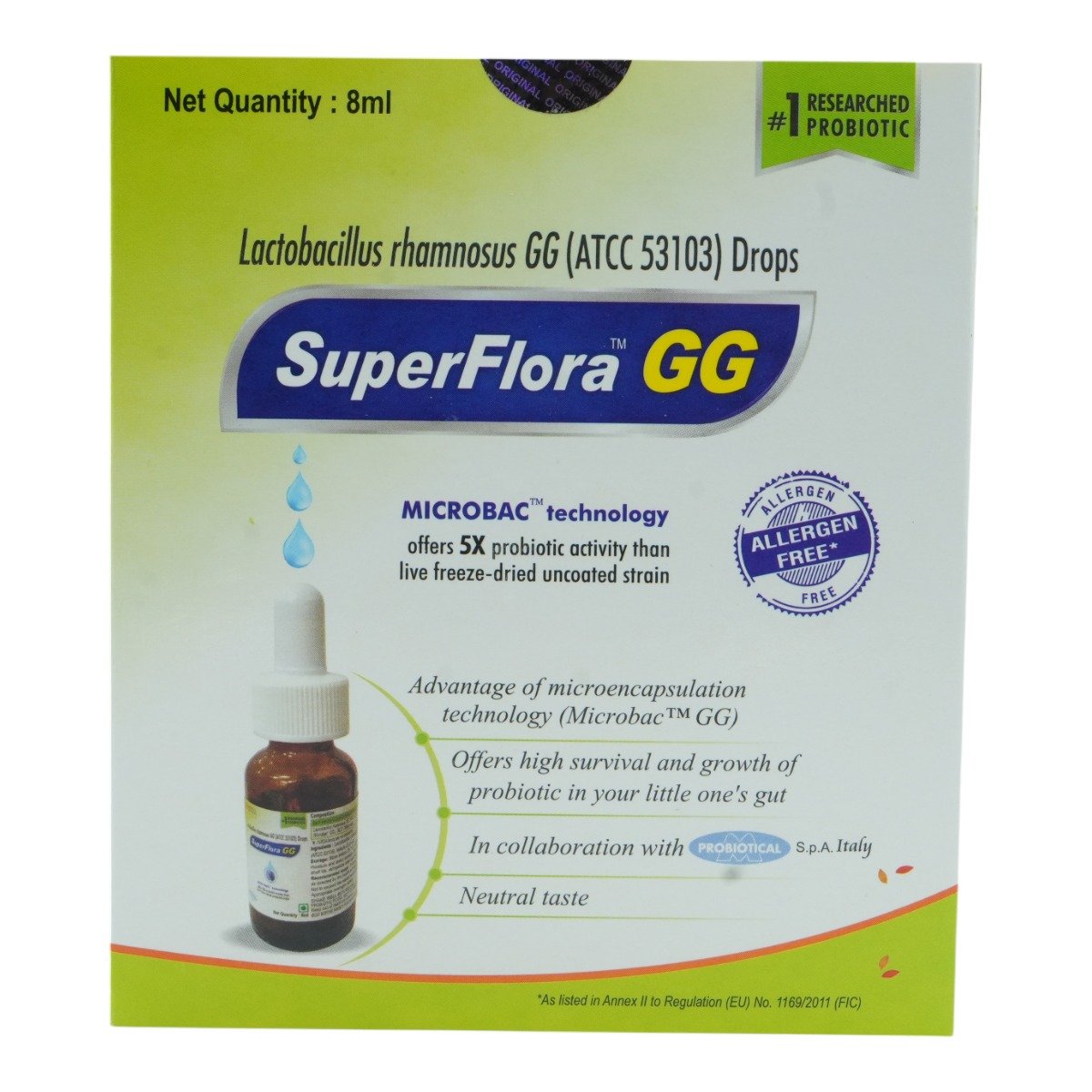 Superflora GG Drops 8 ml, Pack of 1 ORAL DROPS Superflora GG Drops 8 ml, Pack of 1 ORAL DROPS