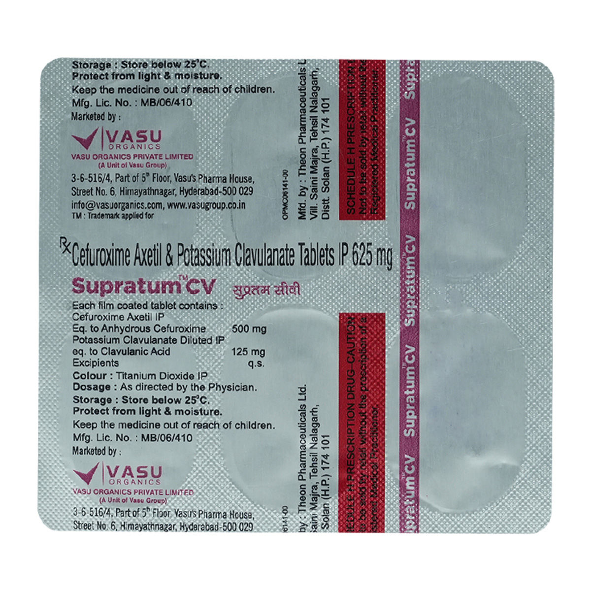 Buy Supratum CV Tablet 6's Online