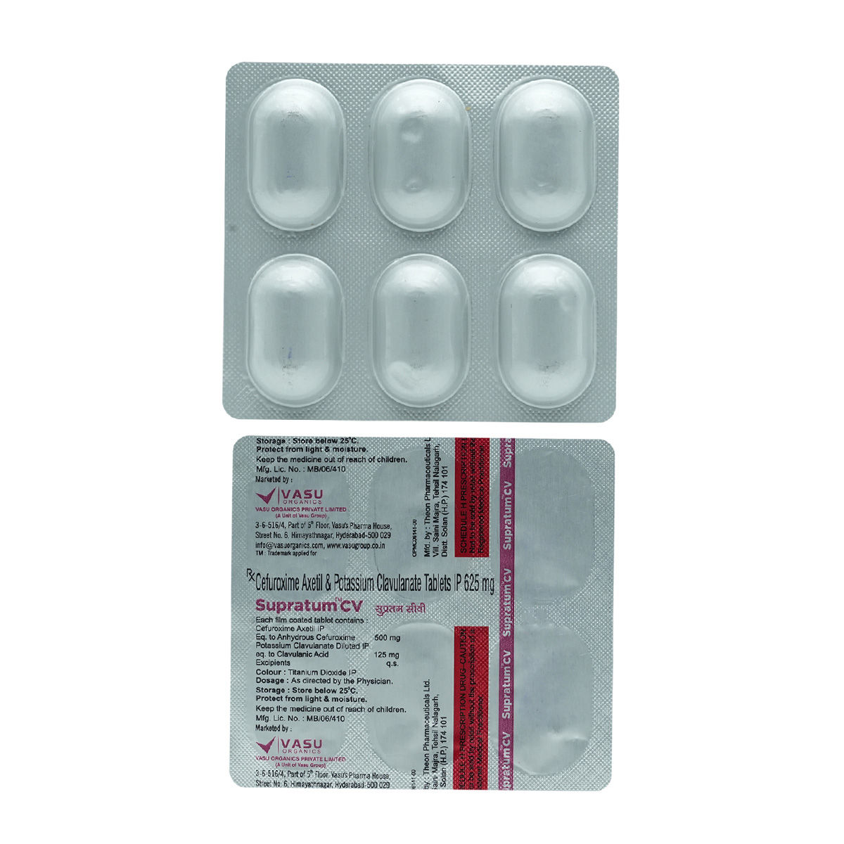 Supratum CV Tablet 6's Price, Uses, Side Effects, Composition - Apollo ...