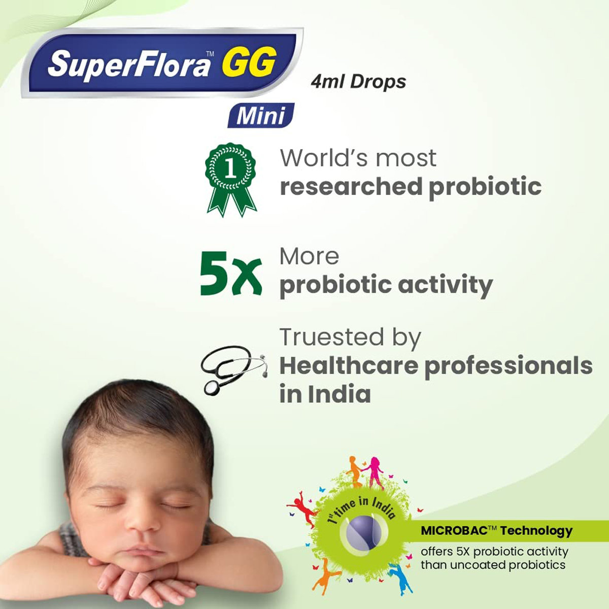 Superflora GG Mini 1 Billion Cfu Children Drops 4 ml, Pack of 1 ORAL DROPS Superflora GG Mini 1 Billion Cfu Children Drops 4 ml, Pack of 1 ORAL DROPS