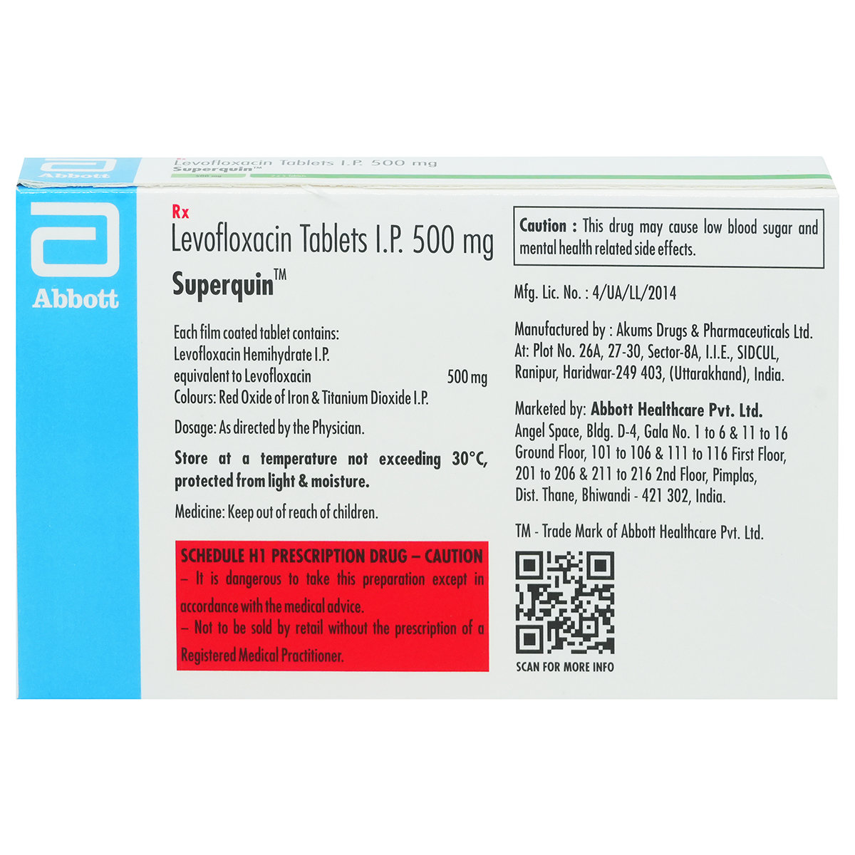 Superquin 500 mg Tablet 5's, Pack of 5 TabletS Superquin 500 mg Tablet 5's, Pack of 5 TabletS