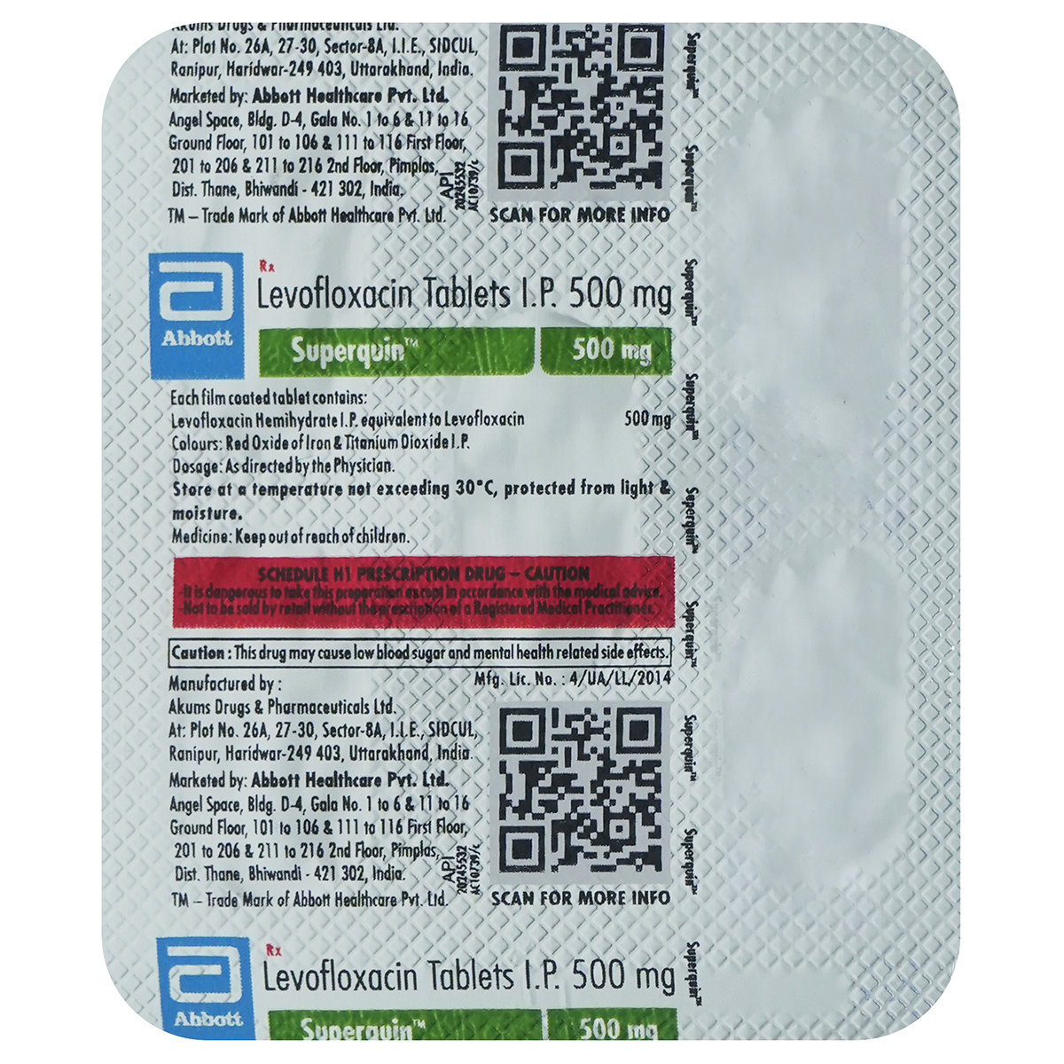 Superquin 500 mg Tablet 5's, Pack of 5 TabletS Superquin 500 mg Tablet 5's, Pack of 5 TabletS
