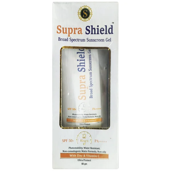 Supra Shield SPF 50+ PA++++ Sunscreen Gel 60 gm