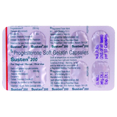 Susten 200 Capsule 10's, Pack of 10 CapsuleS