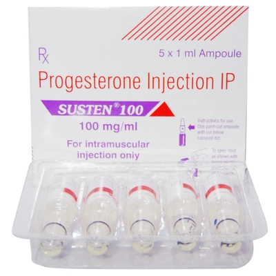 Susten 100 mg Injection 1 ml, Pack of 5 InjectionS