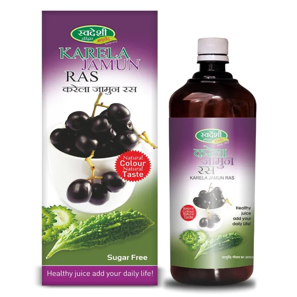 Swadeshi Karela Jamun Ras Sugar Free, 500 ml, Pack of 1