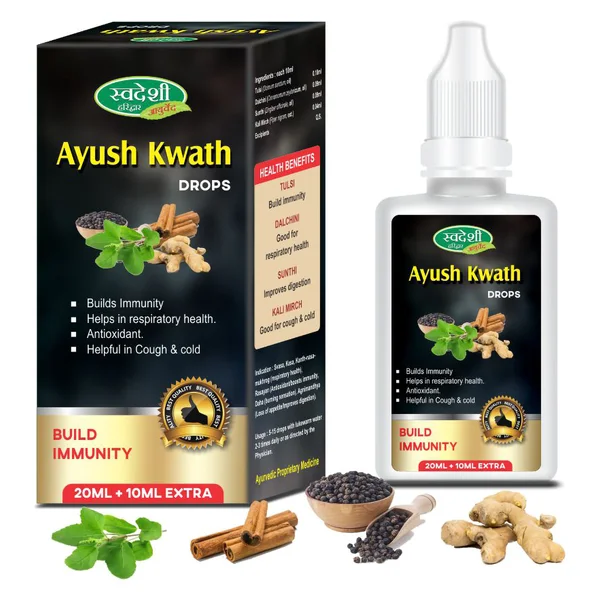 Swadeshi Ayush Kwath Drops, 30 ml, Pack of 1