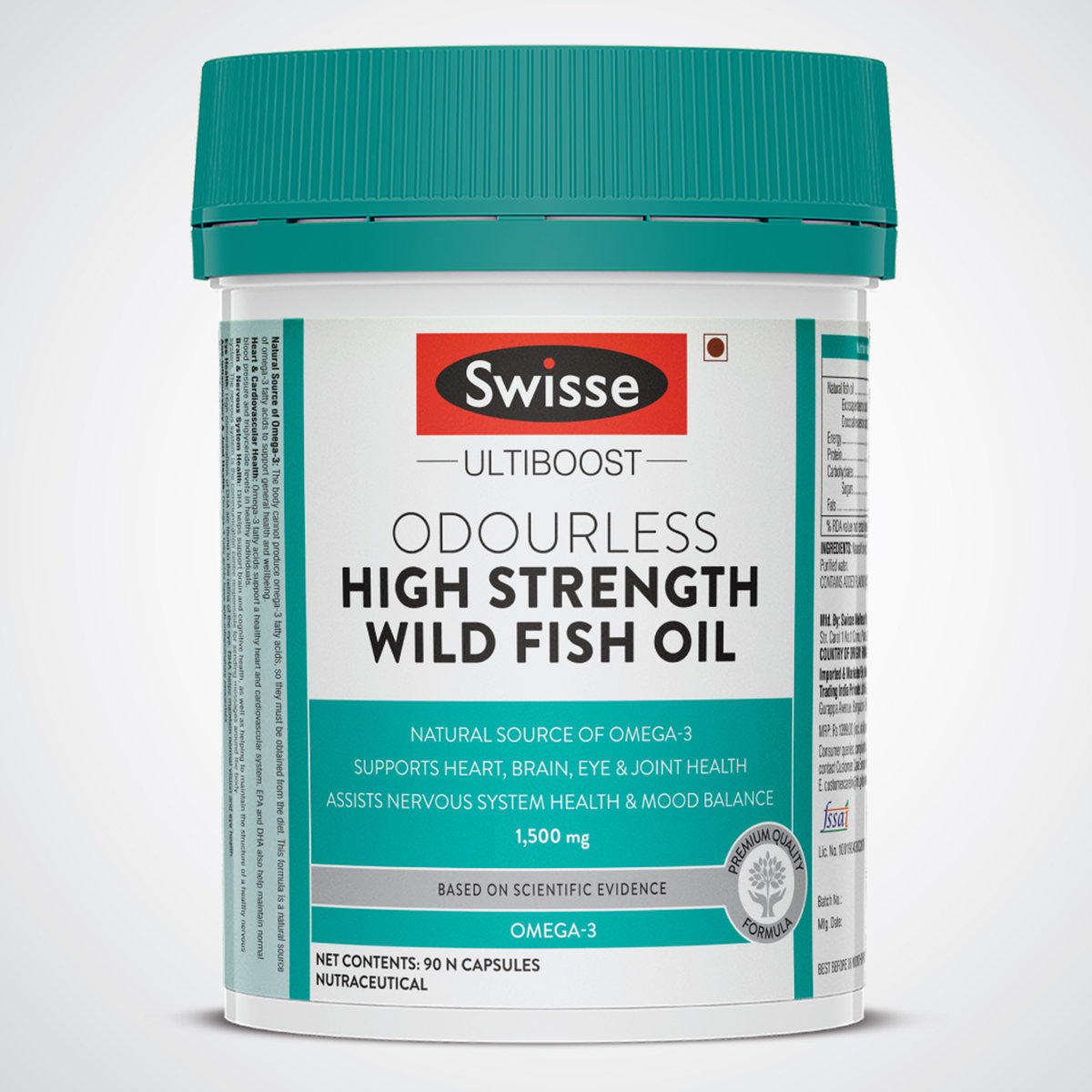 Swisse Ultiboost 1500 mg High Strength Wild Fish Oil, 90 Capsules, Pack of 1 Swisse Ultiboost 1500 mg High Strength Wild Fish Oil, 90 Capsules, Pack of 1