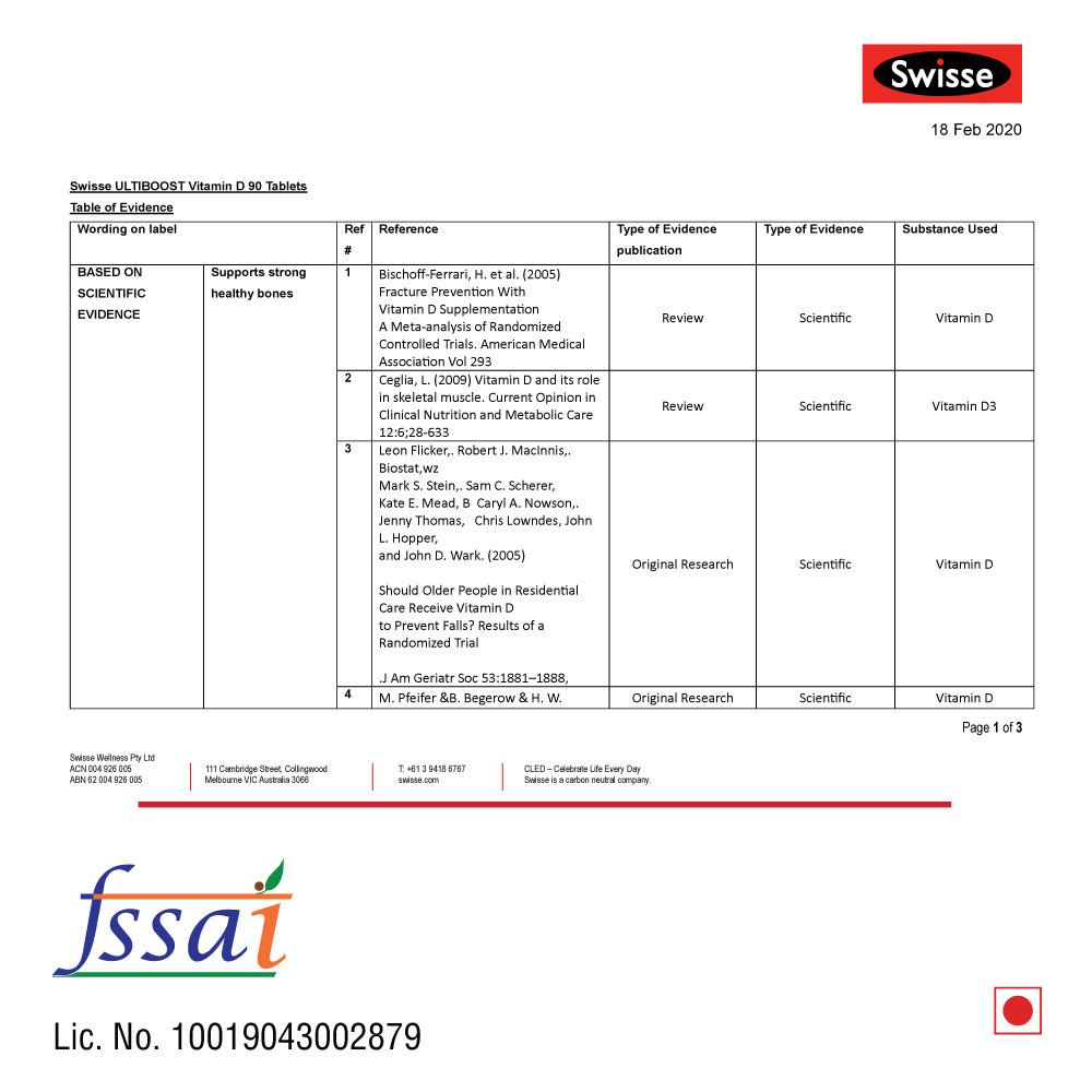 Swisse Ultiboost Vitamin D, 90 Tablets, Pack of 1 Swisse Ultiboost Vitamin D, 90 Tablets, Pack of 1