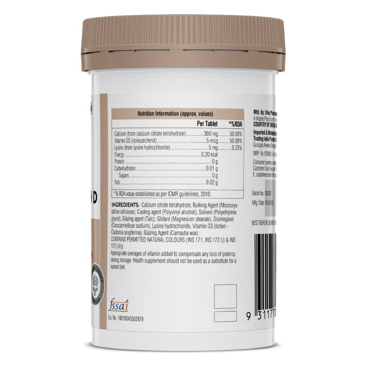 Swisse Ultiboost Vegan Calcium + Vitamin D, 60 Tablets, Pack of 1 Swisse Ultiboost Vegan Calcium + Vitamin D, 60 Tablets, Pack of 1