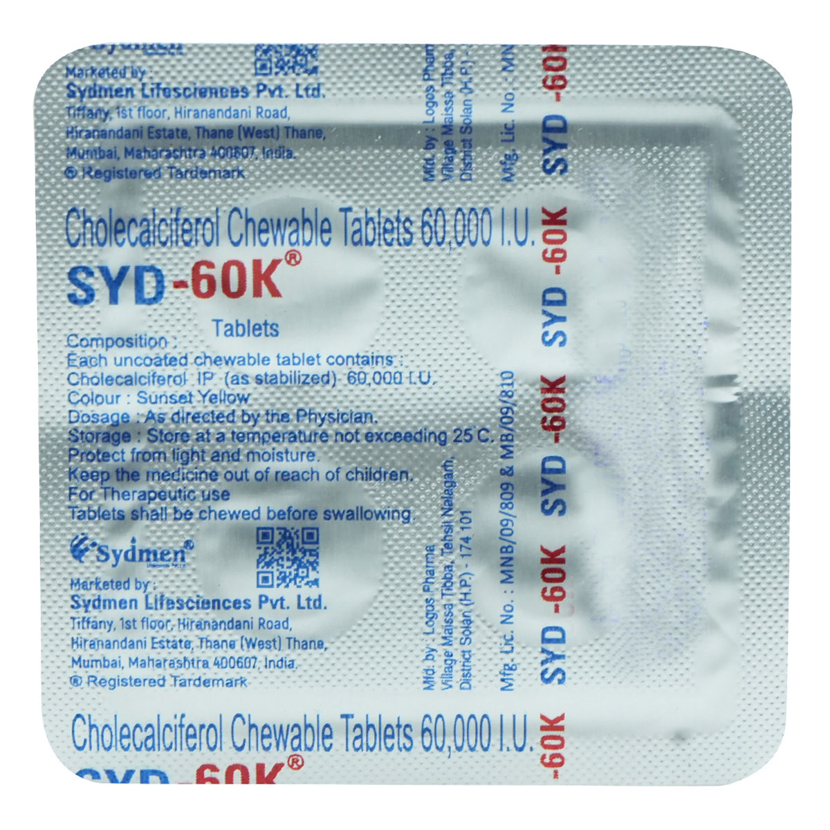 SYD 60K Chewable Tablet Uses, Side Effects, Price Apollo Pharmacy