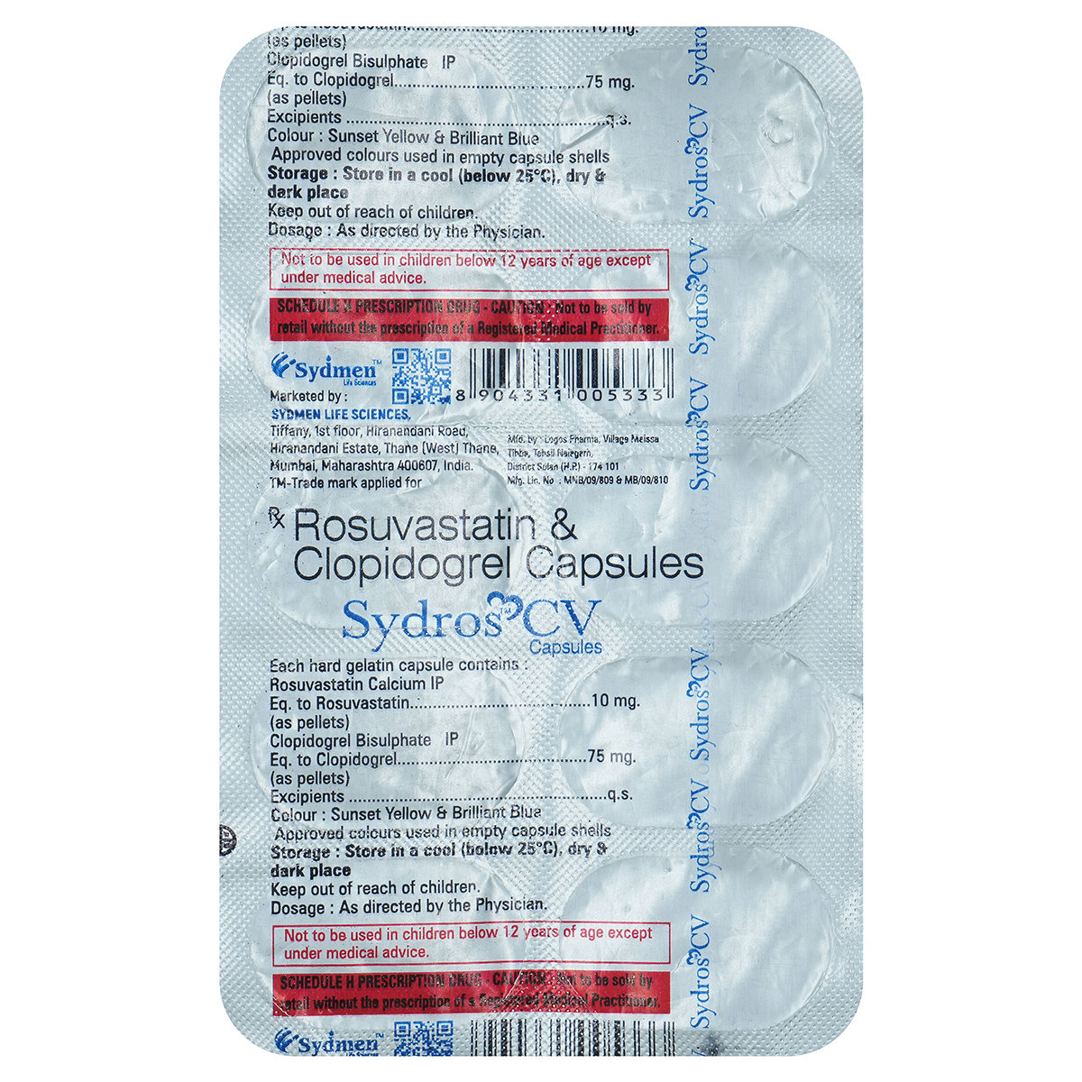 Sydros CV Capsule 10's, Pack of 10 Sydros CV Capsule 10's, Pack of 10