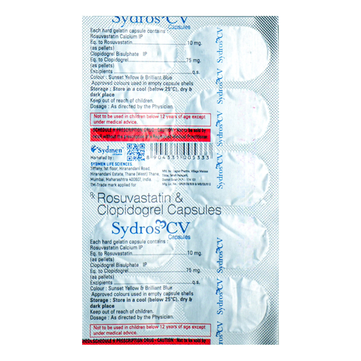 Sydros CV 10 Capsule 10's, Pack of 10 Sydros CV 10 Capsule 10's, Pack of 10