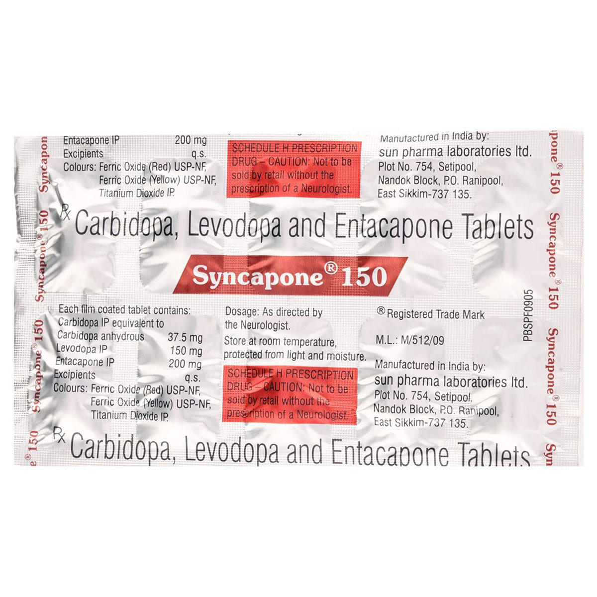 Buy Syncapone 150 Tablet 10's Online