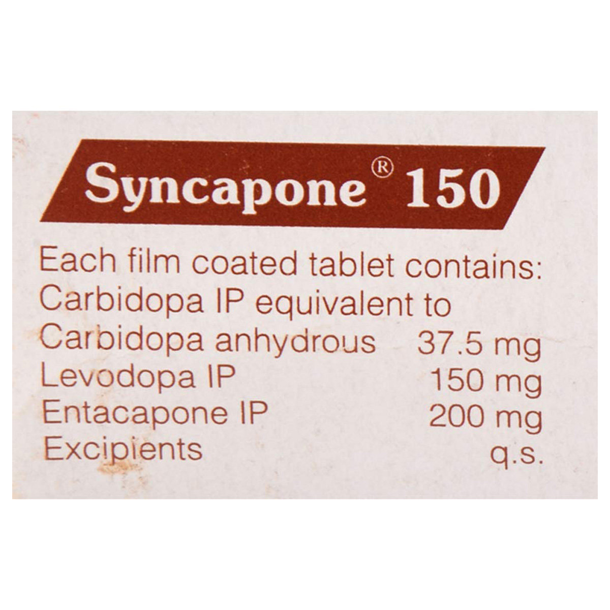 Syncapone 150 Tablet 10's, Pack of 10 TABLETS Syncapone 150 Tablet 10's, Pack of 10 TABLETS