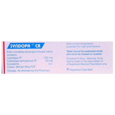 Syndopa CR Tablet 10's, Pack of 10 TABLETS