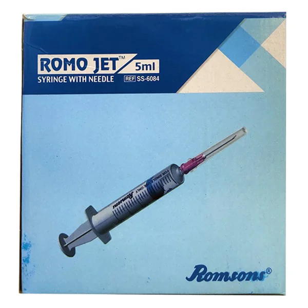 Romsons Syringe 5 ml with Needle, 1 Count