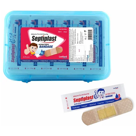 Septiplast Antibacterial Bandage, 200 Count