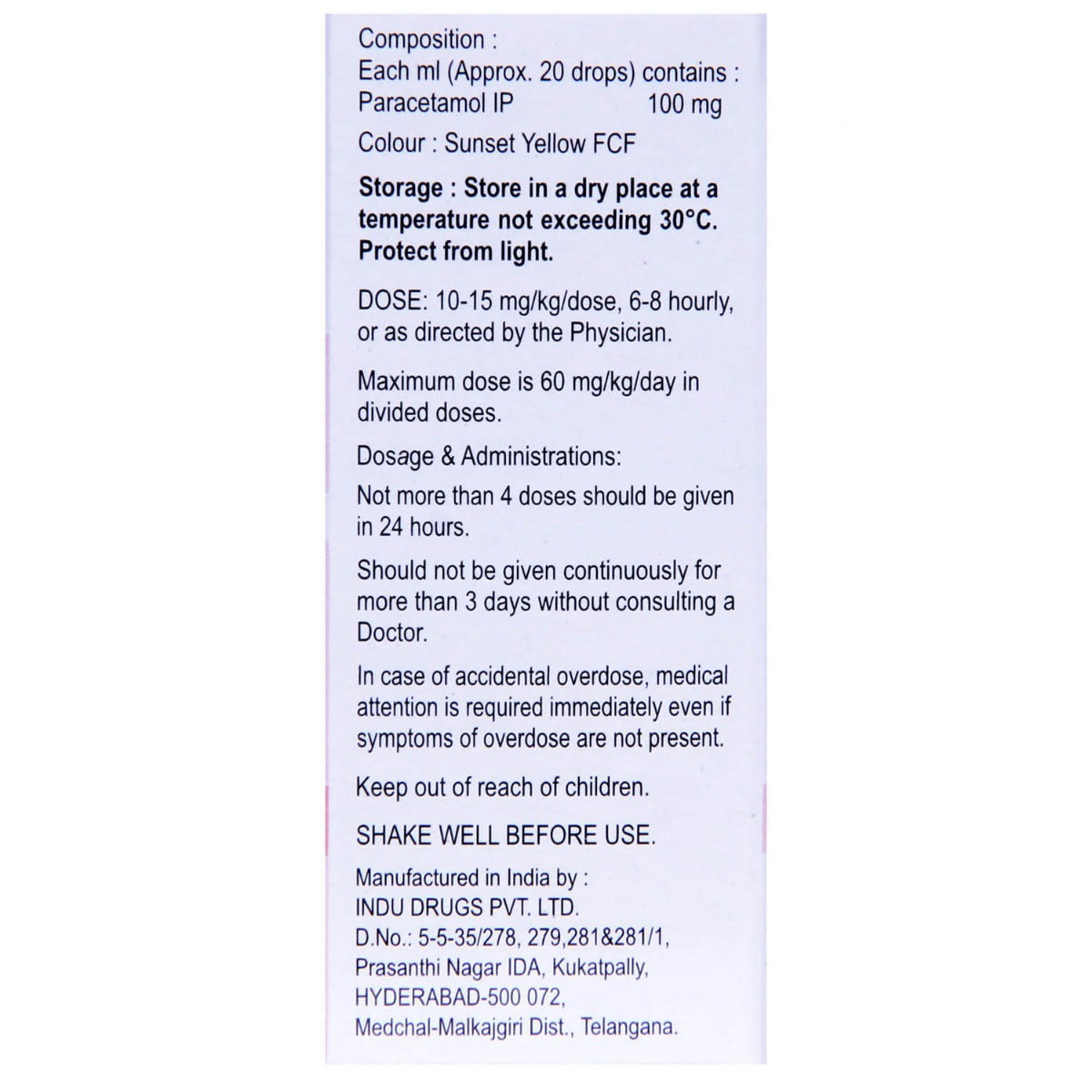 T 98 Paediateric Drops 15 ml, Pack of 1 Oral Drops T 98 Paediateric Drops 15 ml, Pack of 1 Oral Drops