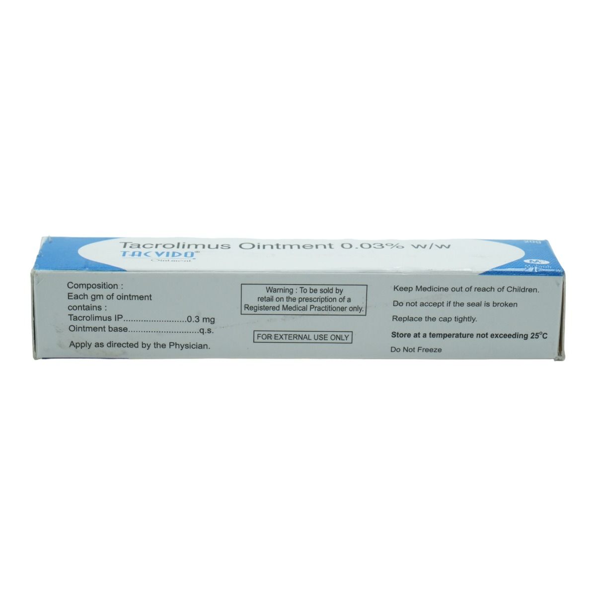 Tacvido Ointment 20 gm Price, Uses, Side Effects, Composition - Apollo ...