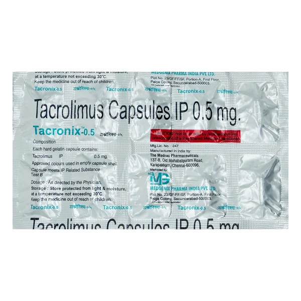Tacronix-0.5 Tablet 10's, Pack of 10 TabletS