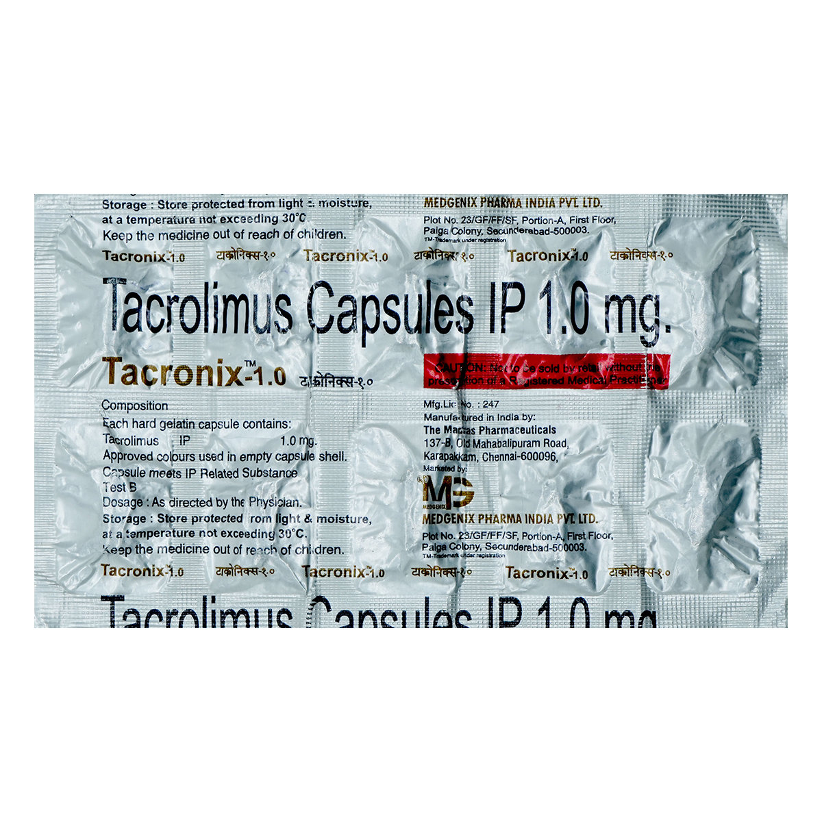 Tacronix-1 Tablet 10's, Pack of 10 TabletS Tacronix-1 Tablet 10's, Pack of 10 TabletS