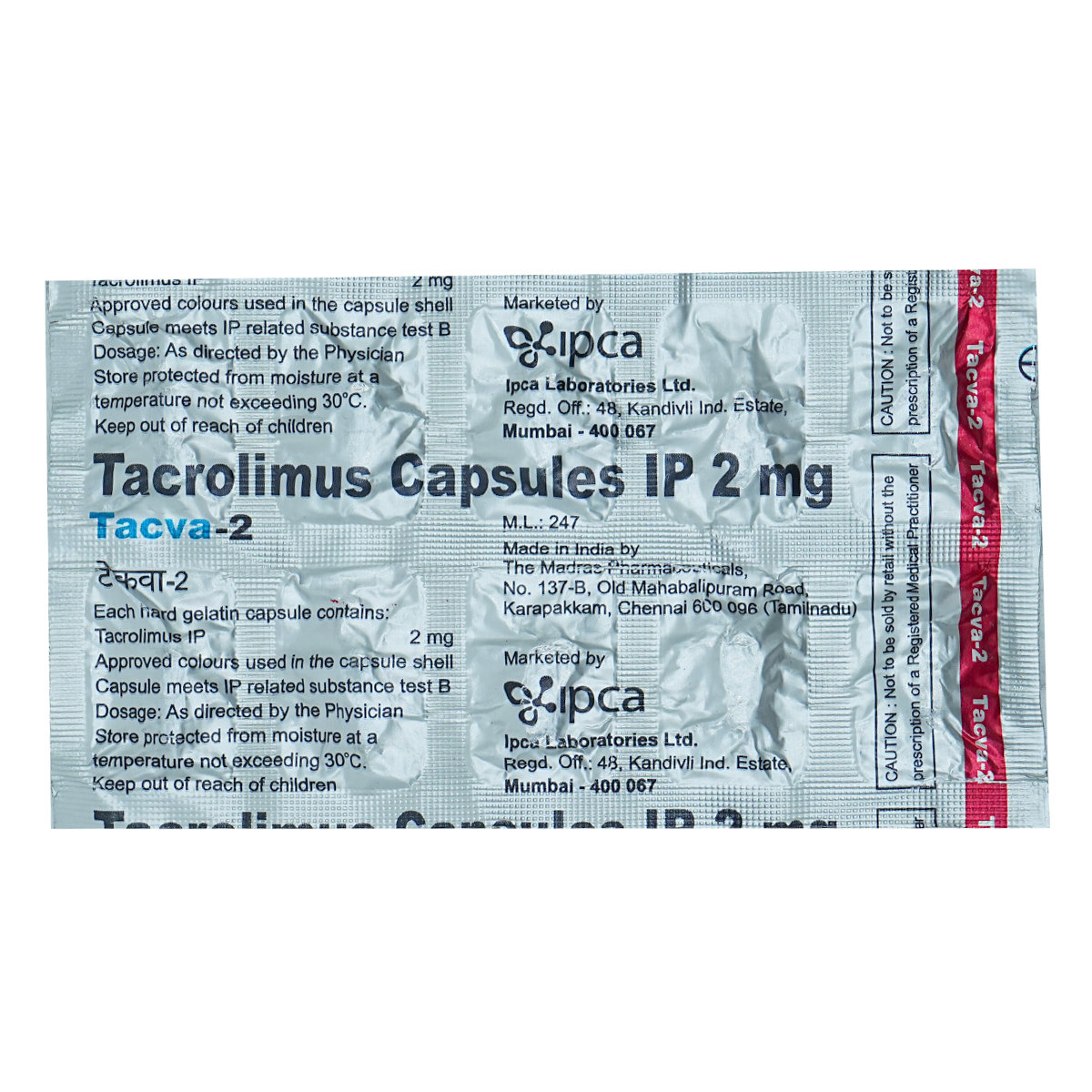 Tacva-2 mg Capsule 10's, Pack of 10 CAPSULES Tacva-2 mg Capsule 10's, Pack of 10 CAPSULES