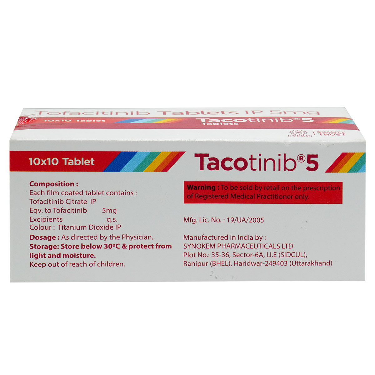 Tacotinib 5 Tablet 10's, Pack of 10 TabletS Tacotinib 5 Tablet 10's, Pack of 10 TabletS