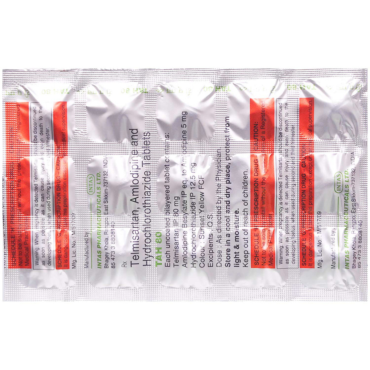 TAH 80 mg Tablet 15's, Pack of 15 TAH 80 mg Tablet 15's, Pack of 15
