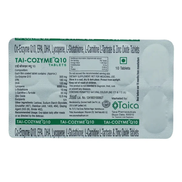 Tai-Cozyme Q10 Tablet 10's