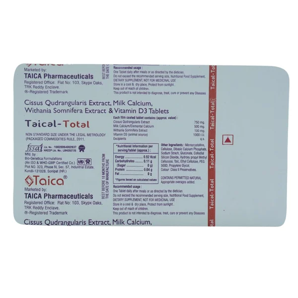 Taical Total Tablet 10's, Pack of 10 TabletS