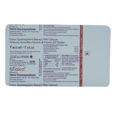 Taical Total Tablet 10's, Pack of 10 TabletS