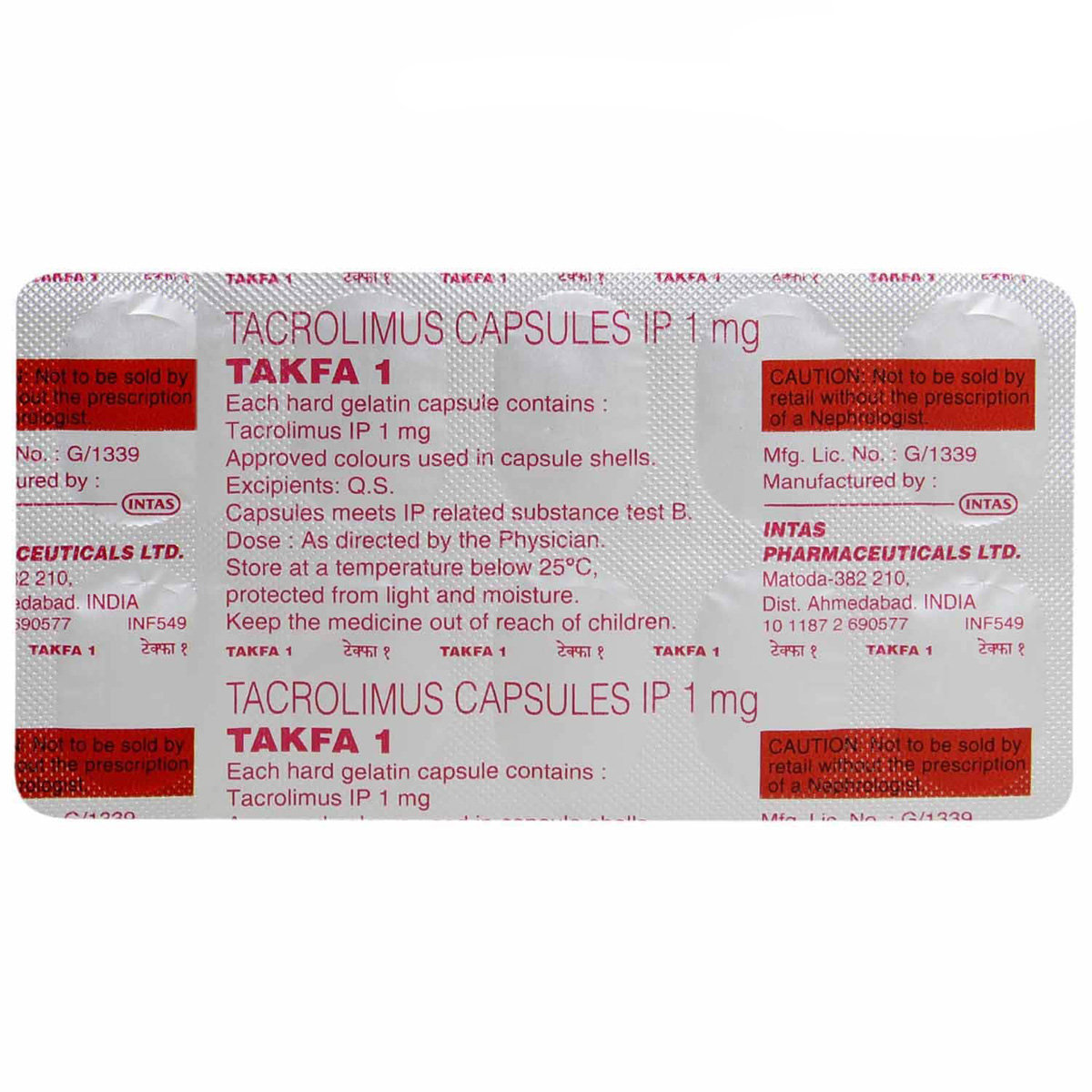 Takfa 1 Capsule 10's, Pack of 10 CAPSULES Takfa 1 Capsule 10's, Pack of 10 CAPSULES