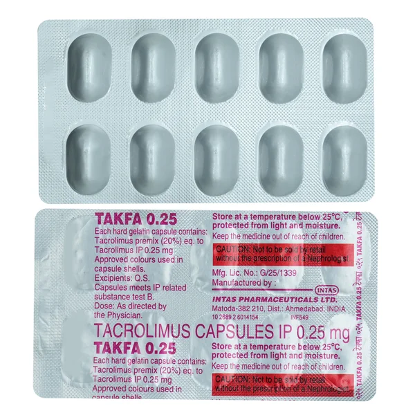 Takfa 0.25 Capsule 10's, Pack of 10 CAPSULES