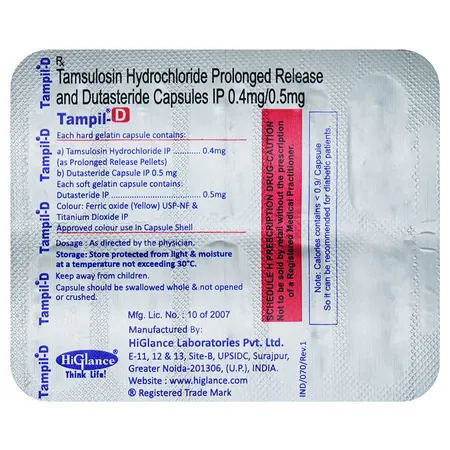 Tampil-D 0.5Mg Pr Cap 10'S