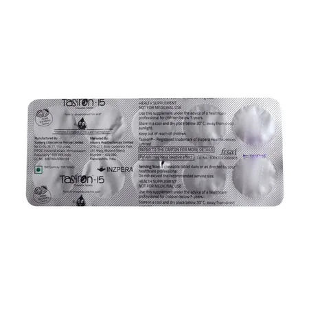 Tasiron-15 Blackberry Chewable Tablet 10's