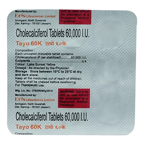 Tayo 60K Orange Tablet 8's, Pack of 8