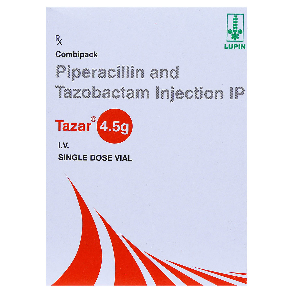 Tazar 4.5 gm Injection 1's, Pack of 1 INJECTION Tazar 4.5 gm Injection 1's, Pack of 1 INJECTION